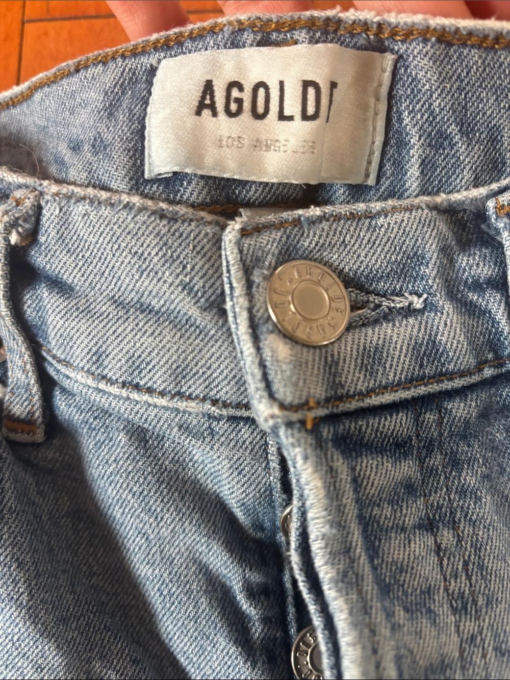 Agolde Light Wash Straight Leg Jeans